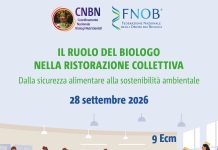 “Il ruolo del biologo nella ristorazione collettiva: dalla sicurezza alimentare alla sostenibilità ambientale”: corso Fad il 28 settembre 2026