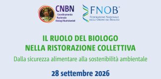 “Il ruolo del biologo nella ristorazione collettiva: dalla sicurezza alimentare alla sostenibilità ambientale”: corso Fad il 28 settembre 2026
