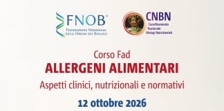 “Allergeni alimentari. Aspetti clinici, nutrizionali e normativi”: corso Fad il 12 ottobre 2026